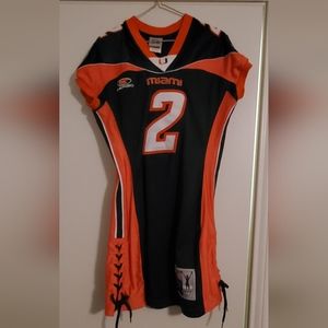 **VINTAGE** Fergo Miami Hurricanes jersey dress. Size L